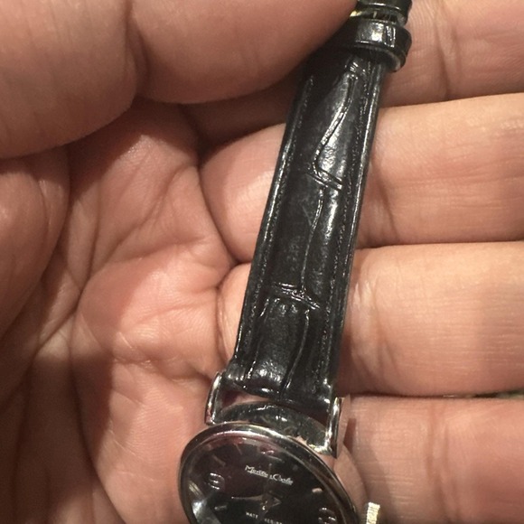 Working MontresCarlo Ladies 25mm Silver Tone Black Dial Strap Analog Watch Fit 7 - Picture 5 of 7